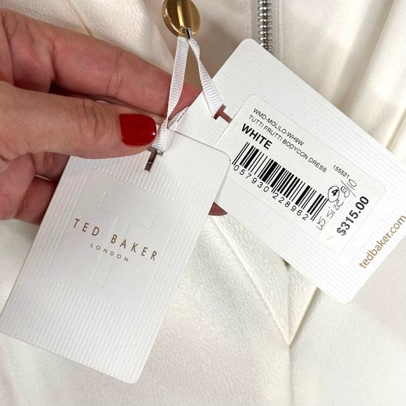 *New* TED BAKER Sheath Dress Womens 10 Tropical Bird Print Wedding Garden Party - Picture 15 of 16